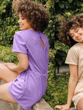 SMASH + TESS THE CHEEKY ROMPER in LAVENDER PURPLE size small